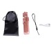 Wireless Pocket Bluetooth Remote Shutter Selfie Stick LED Fill Light with Mirror for Apple Android Smartphones - Rose Gold